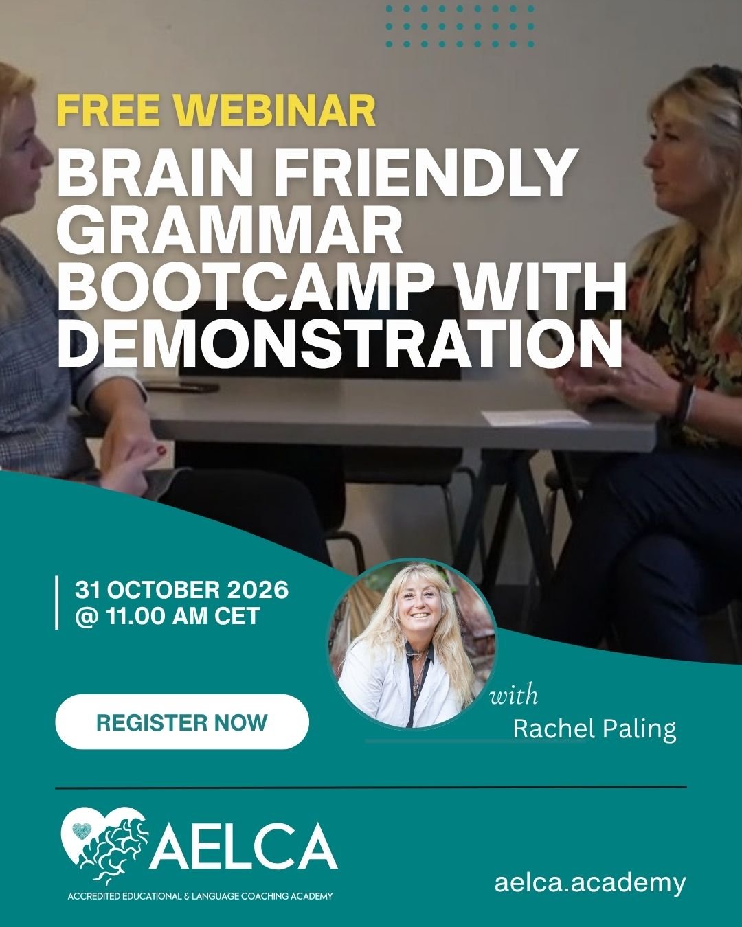 October 31st - Brain Friendly Grammar Bootcamp